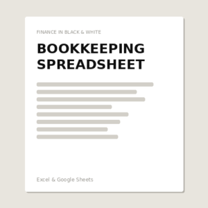 Bookkeeping Spreadsheet for Small Business Owners