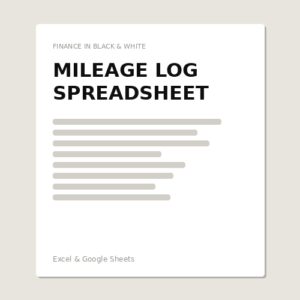 Mileage Log Spreadsheet for Small Business Owners